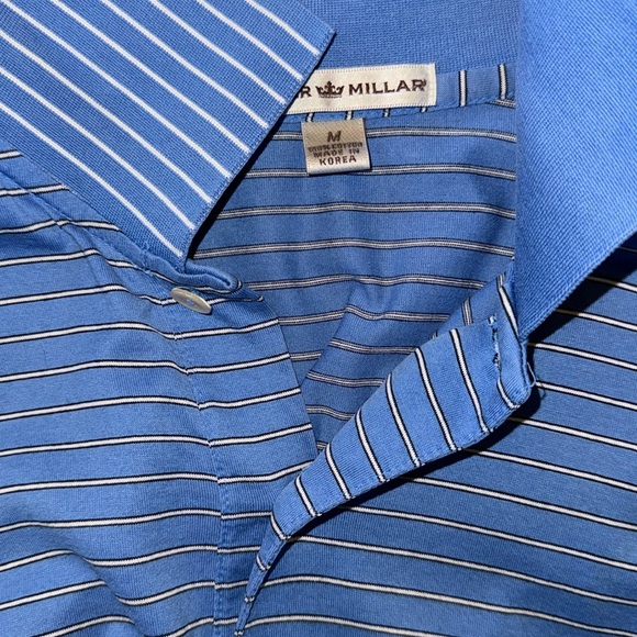 Peter Millar Striped Collar Polo Shirt - Picture 11 of 15